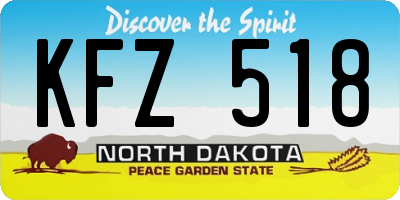 ND license plate KFZ518
