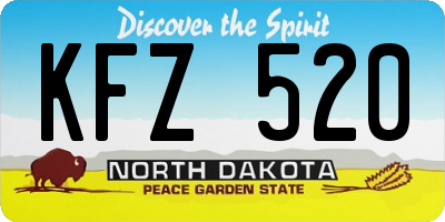 ND license plate KFZ520