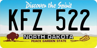 ND license plate KFZ522