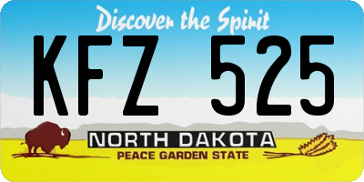 ND license plate KFZ525