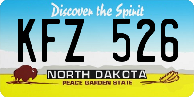 ND license plate KFZ526