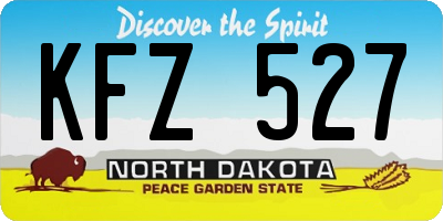 ND license plate KFZ527