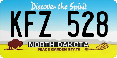 ND license plate KFZ528