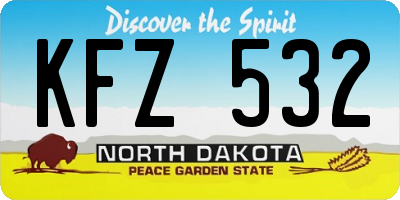 ND license plate KFZ532