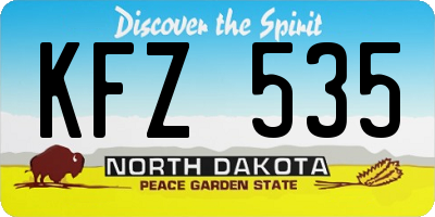 ND license plate KFZ535