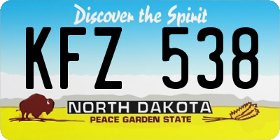 ND license plate KFZ538