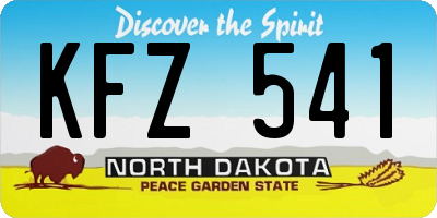 ND license plate KFZ541