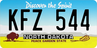 ND license plate KFZ544