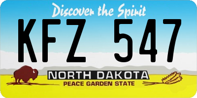 ND license plate KFZ547