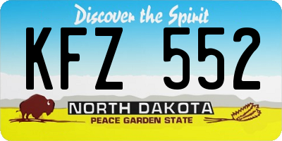 ND license plate KFZ552