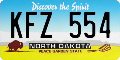 ND license plate KFZ554