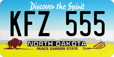 ND license plate KFZ555