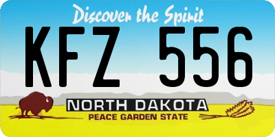 ND license plate KFZ556