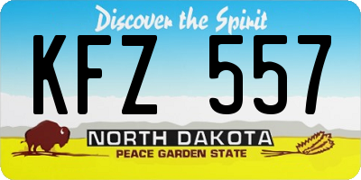 ND license plate KFZ557