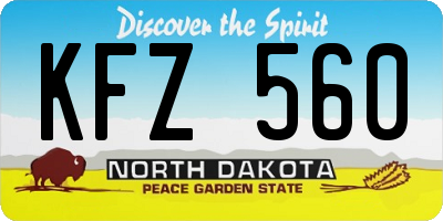 ND license plate KFZ560