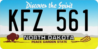 ND license plate KFZ561