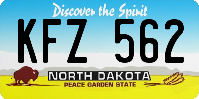 ND license plate KFZ562
