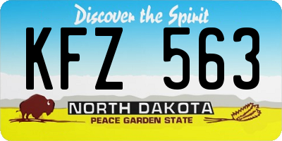ND license plate KFZ563