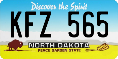 ND license plate KFZ565