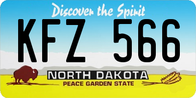 ND license plate KFZ566