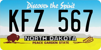 ND license plate KFZ567