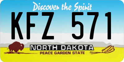 ND license plate KFZ571