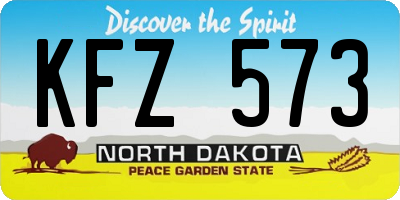 ND license plate KFZ573