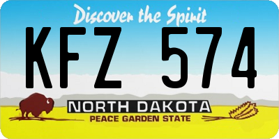ND license plate KFZ574