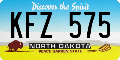 ND license plate KFZ575