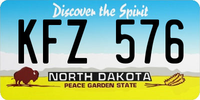 ND license plate KFZ576