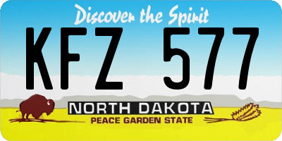 ND license plate KFZ577