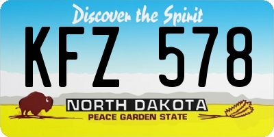 ND license plate KFZ578