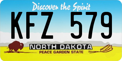 ND license plate KFZ579