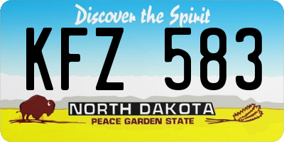 ND license plate KFZ583