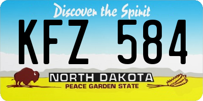 ND license plate KFZ584