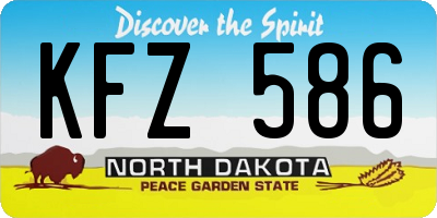 ND license plate KFZ586