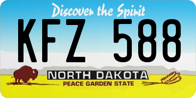 ND license plate KFZ588