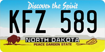 ND license plate KFZ589