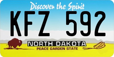 ND license plate KFZ592