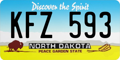 ND license plate KFZ593