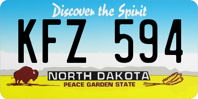 ND license plate KFZ594