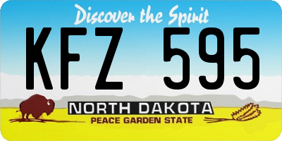 ND license plate KFZ595