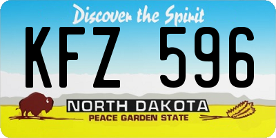 ND license plate KFZ596