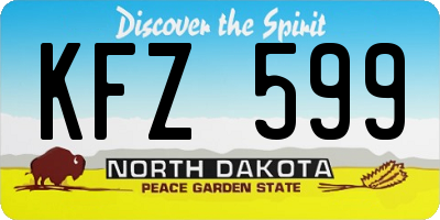 ND license plate KFZ599