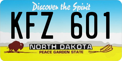 ND license plate KFZ601