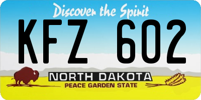 ND license plate KFZ602