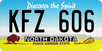 ND license plate KFZ606