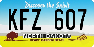 ND license plate KFZ607