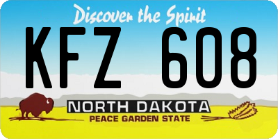 ND license plate KFZ608