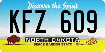 ND license plate KFZ609